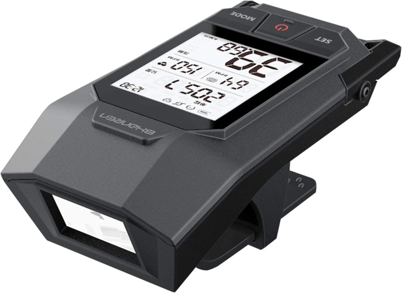 SHANREN Wireless Bike Computer Built-in 400LM Front Light Odometer Raptor II Pro DE,Rechargeable Bluetooth Cycling Computer with Speed and Cadence Sensor for Most Bikes