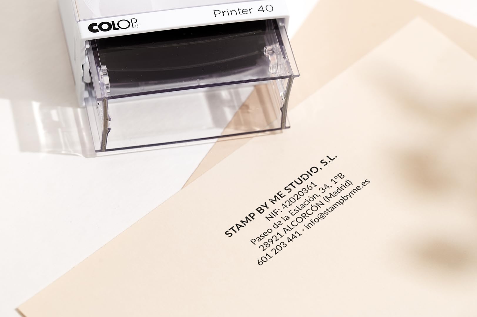 Trodat Printy 4912 Pastel Blauw – DIY – stempel voor het zelf zetten van tekst - 4 regels tekst, afdruk 47x18 mm, Nederlands, incl. pincet, zwart stempelkussen & letter- en cijferset in