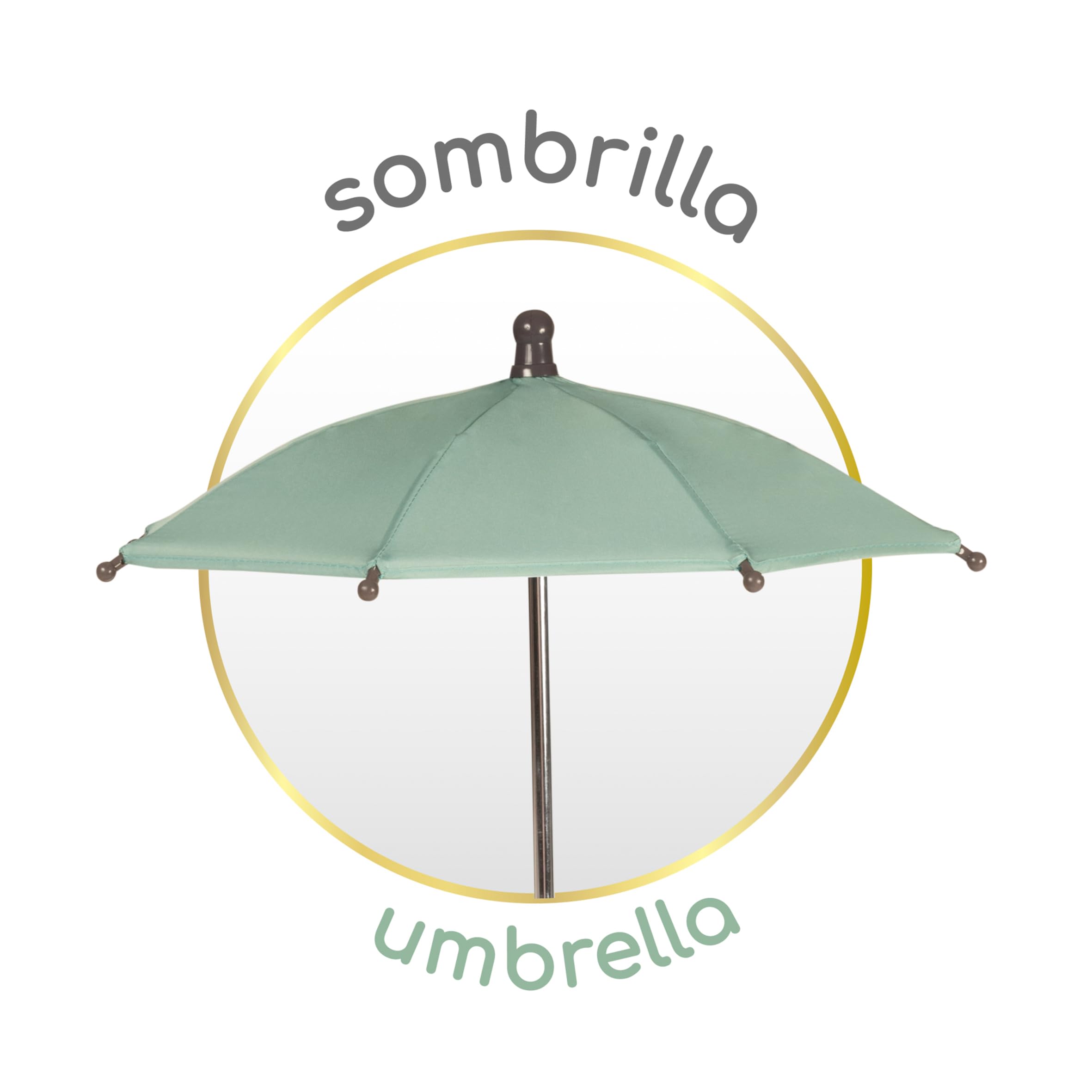 Carrozzina per bambole Capriccio con ombrellino DeCuevas Toys 85073