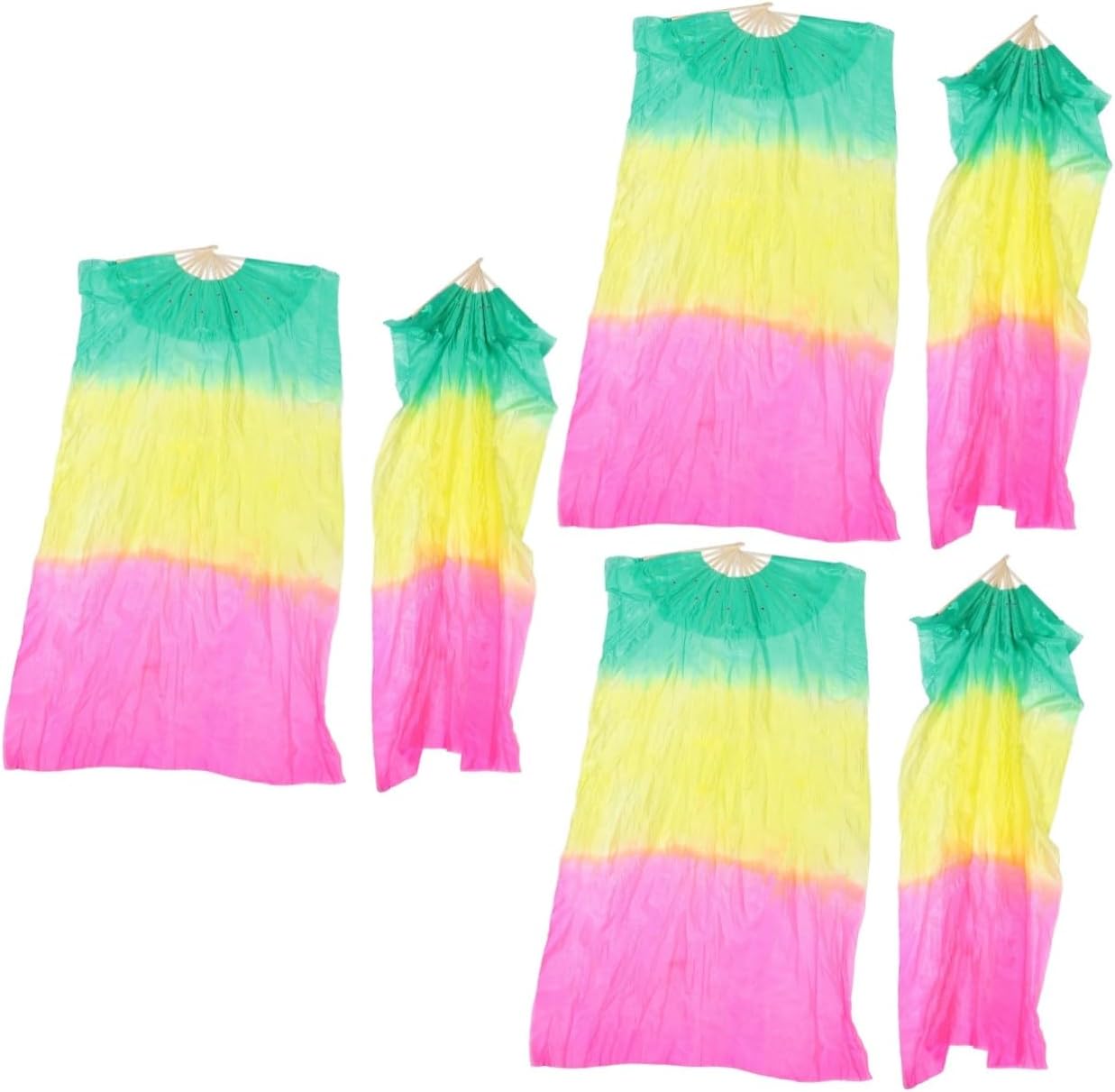 VALICLUD Fan Dance Fans for Women Long Fan Veils Women Silk Fan Silk Fan Veil Fan for Dance Performance Fan Veil
