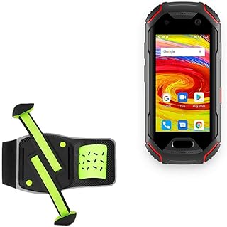 BoxWave Holster Compatible with Unihertz Atom (Holster by BoxWave) - FlexSport Armband, Adjustable Armband for Workout and Running for Unihertz Atom - Stark Green