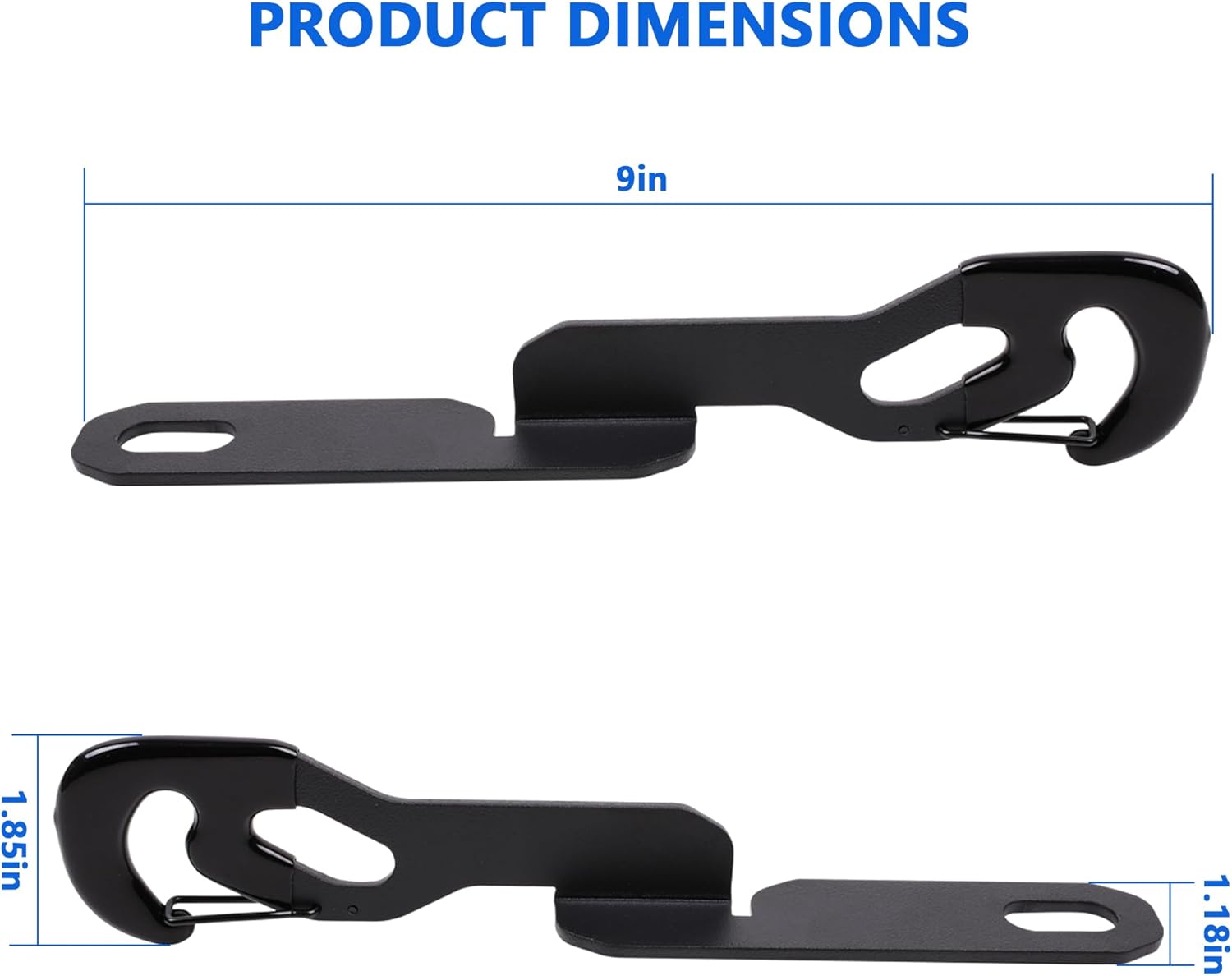 UTV Door Latches 7" Anti-Rust Easy Latches Compatible with Can-Am X3/Defender HD8/RZR 200/1000/900 2 Pcs Vent Extender for Increased Air Circulation, Black