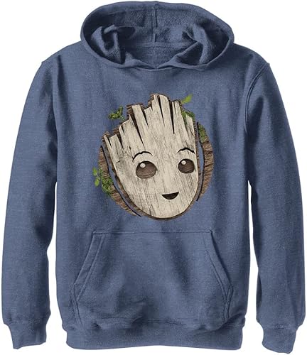 Marvel Sudadera con capucha para niños Groot Wooden Badge Youth