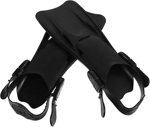 Aletas de natación ajustables para adultos, cómodas aletas de entrenamiento con correas que mejoran el poder de natación para hombres y mujeres,