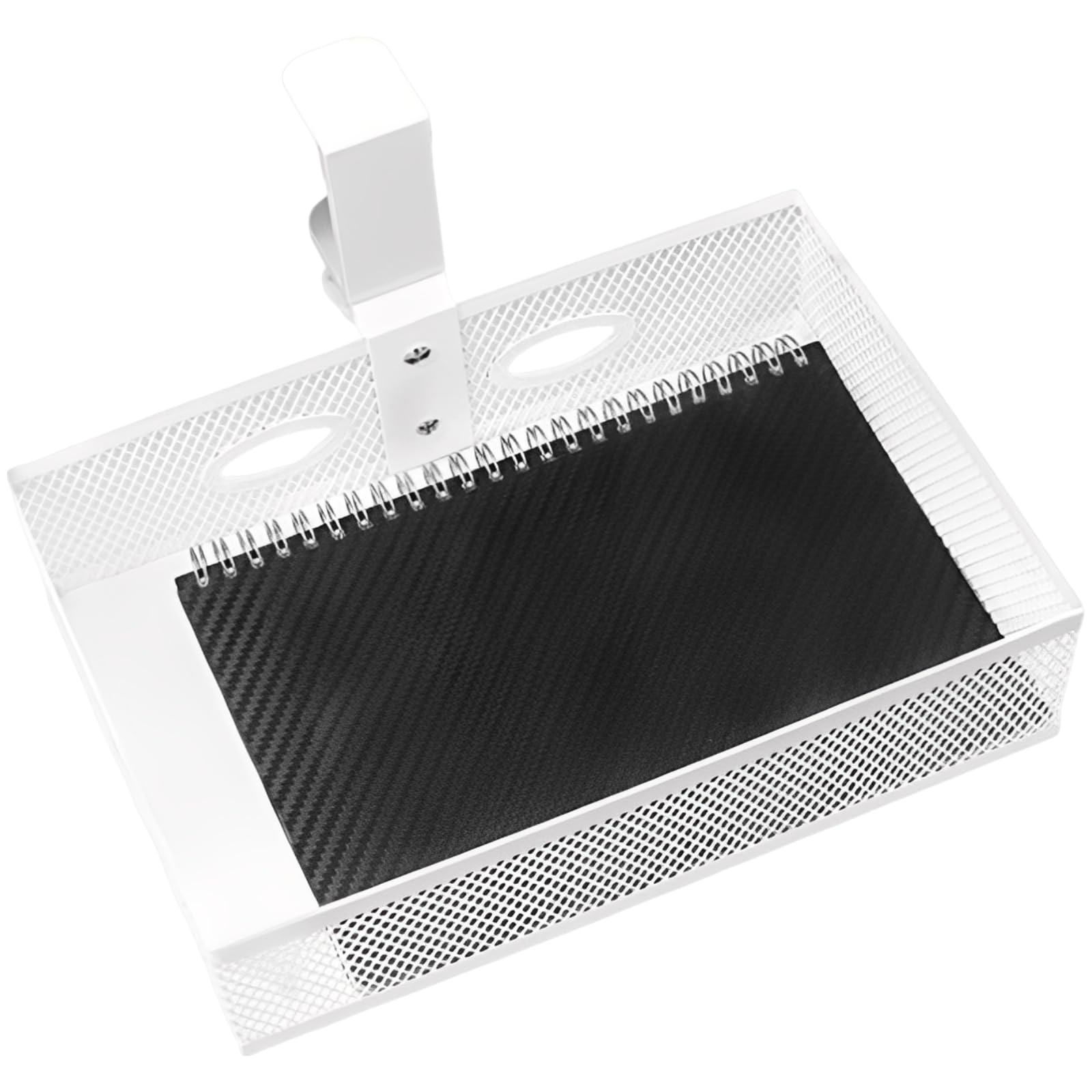 Generisch Organizer da scrivania sotto il tavolo, organizer con morsetto da 25 cm con rotazione a 360°, contenitore per forniture da ufficio, organizer da scrivania in rete metallica per scrivania