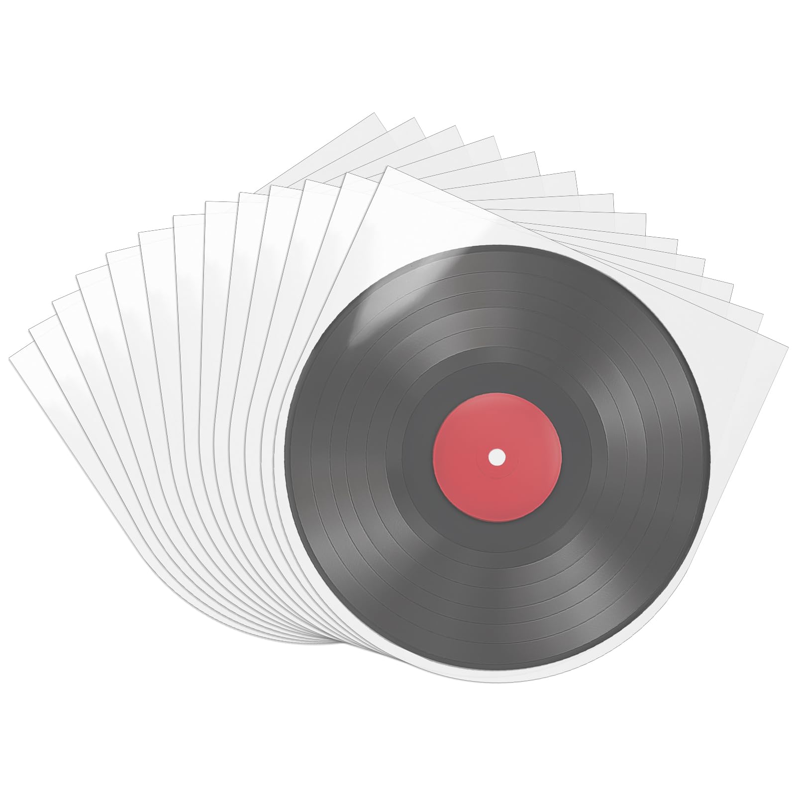 Lot de 50 Pochettes Vinyle 7 Pouces 45 Tours Transparentes Antistatiques Protection LP 18x18 cm