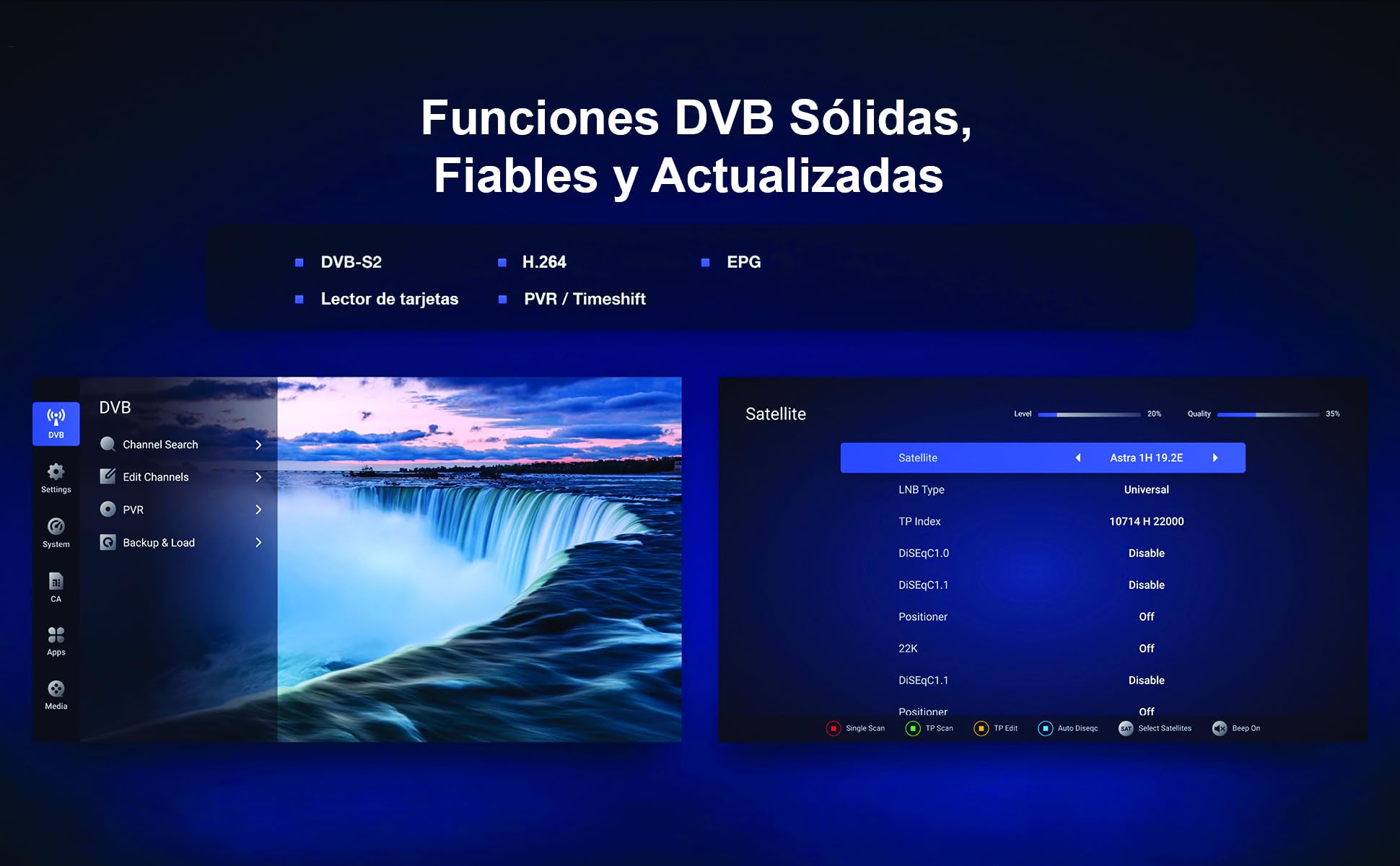 APEBOX S WiFi, DVB-S2 Full HD Receptor Satélite FTA H264, WiFi Integrado, USB 2.0, y Youtube, un Gran Receptor con Unas prestaciones excepcionales ¡Aprovecha el Momento!