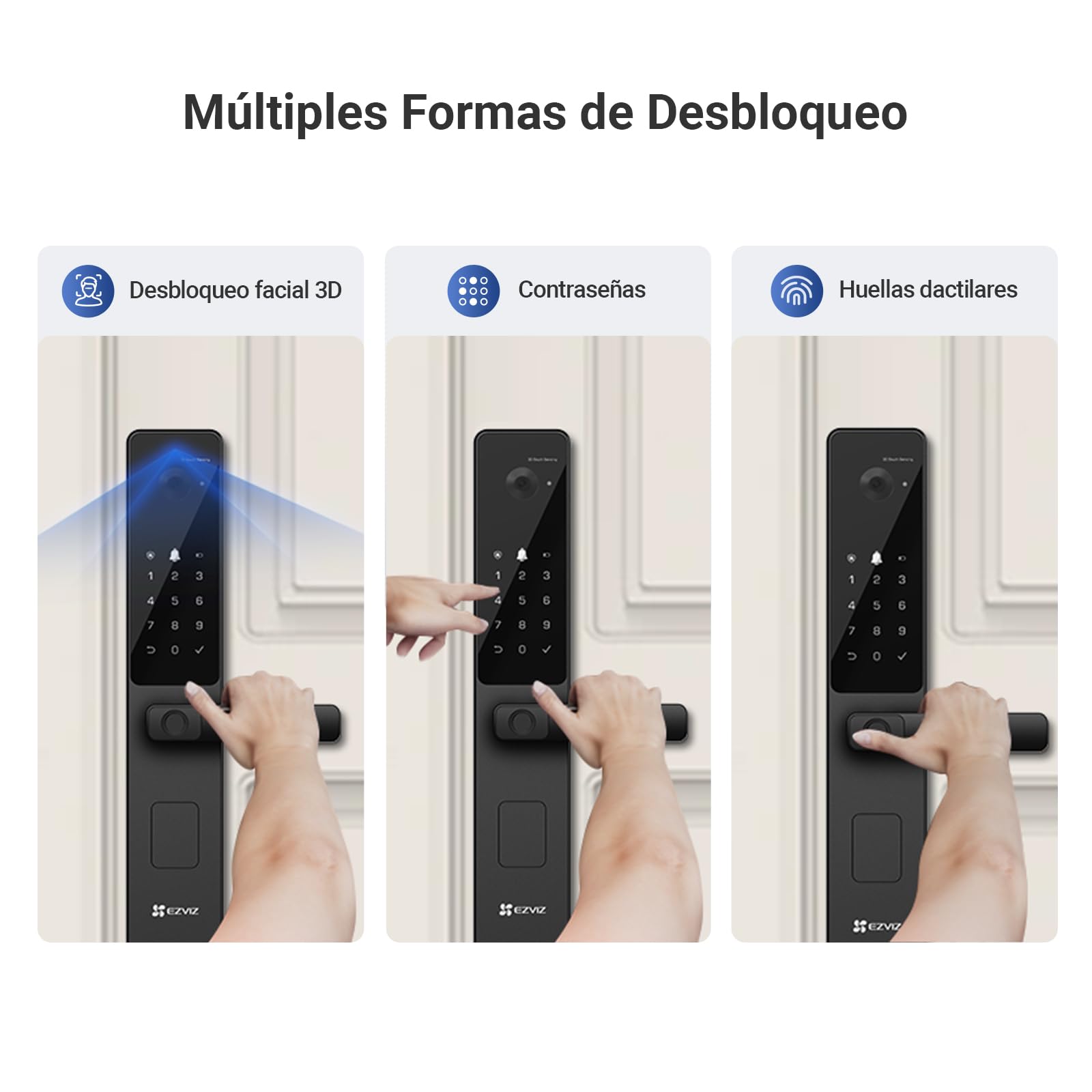 EZVIZ Y2000FVS Cerradura Puerta Exterior Inteligente Reconocimiento Facial