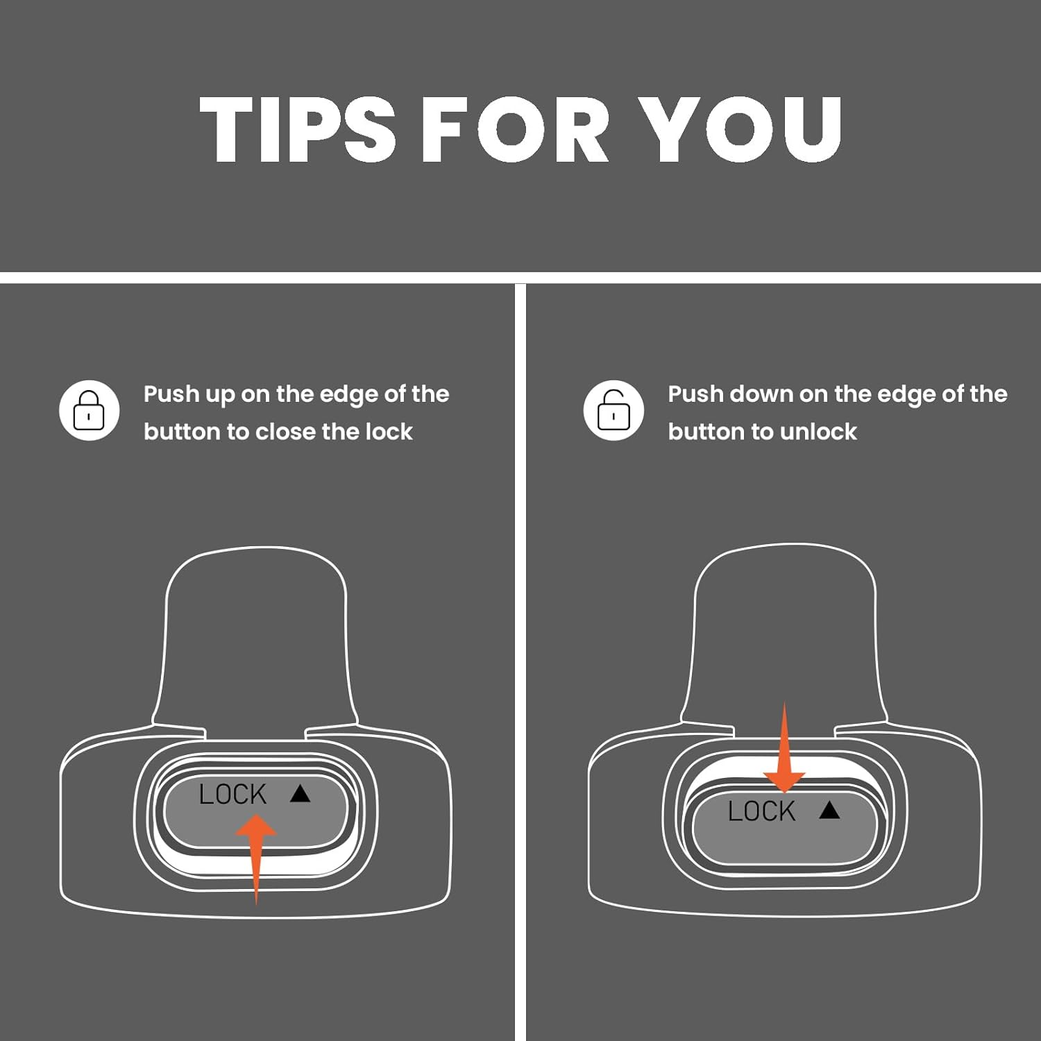 BOTTLE BOTTLE Insulated Water Bottle 24 oz with Handle and Flip Tops Lids Stainless Steel Water Bottle Push Button Lid Leak proof Portable for Running Travel Sports Hiking black - Image 2