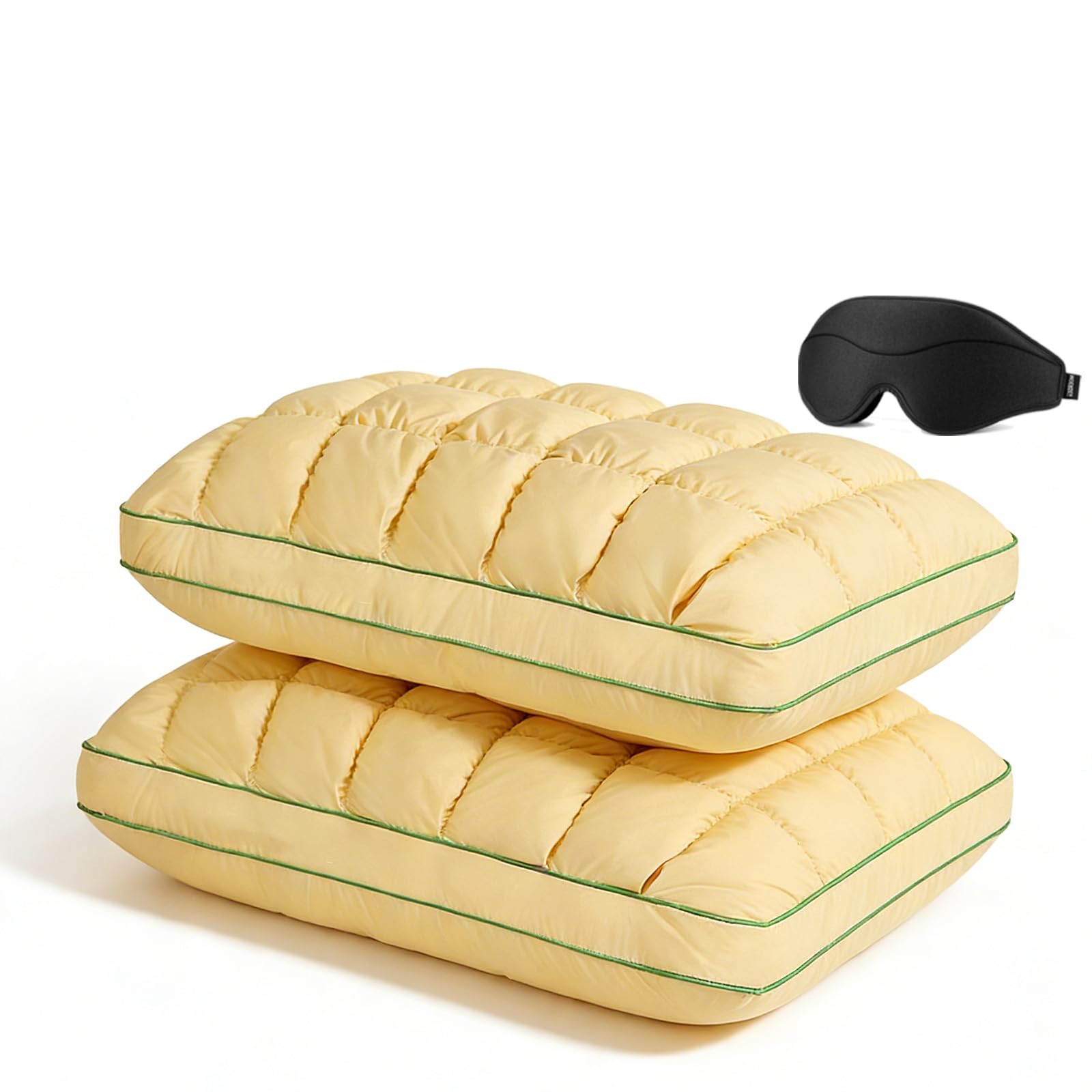 Pineapple Pillow, 2026 Pineapple Cloud-Like Pillow, Fluffy Support Bed Pillow for Sleeping, Ultra-Soft Premium Fiber Filling, Balanced Softness and Support for Back, Side & Stomach Sleeper (A2,2PCS)