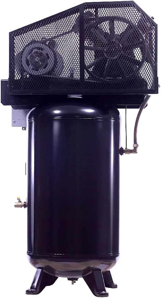 Atlas Automotive Equipment AF8 Vertical 80 Gallon Air Compressor with Mag Starter, 2 Cylinder, 2-Stage Pump, 5hp Running Low RPM Motor, 145-175 PSI, 220V Single Phase, 1/2" NPT Air Outlet, Made in USA