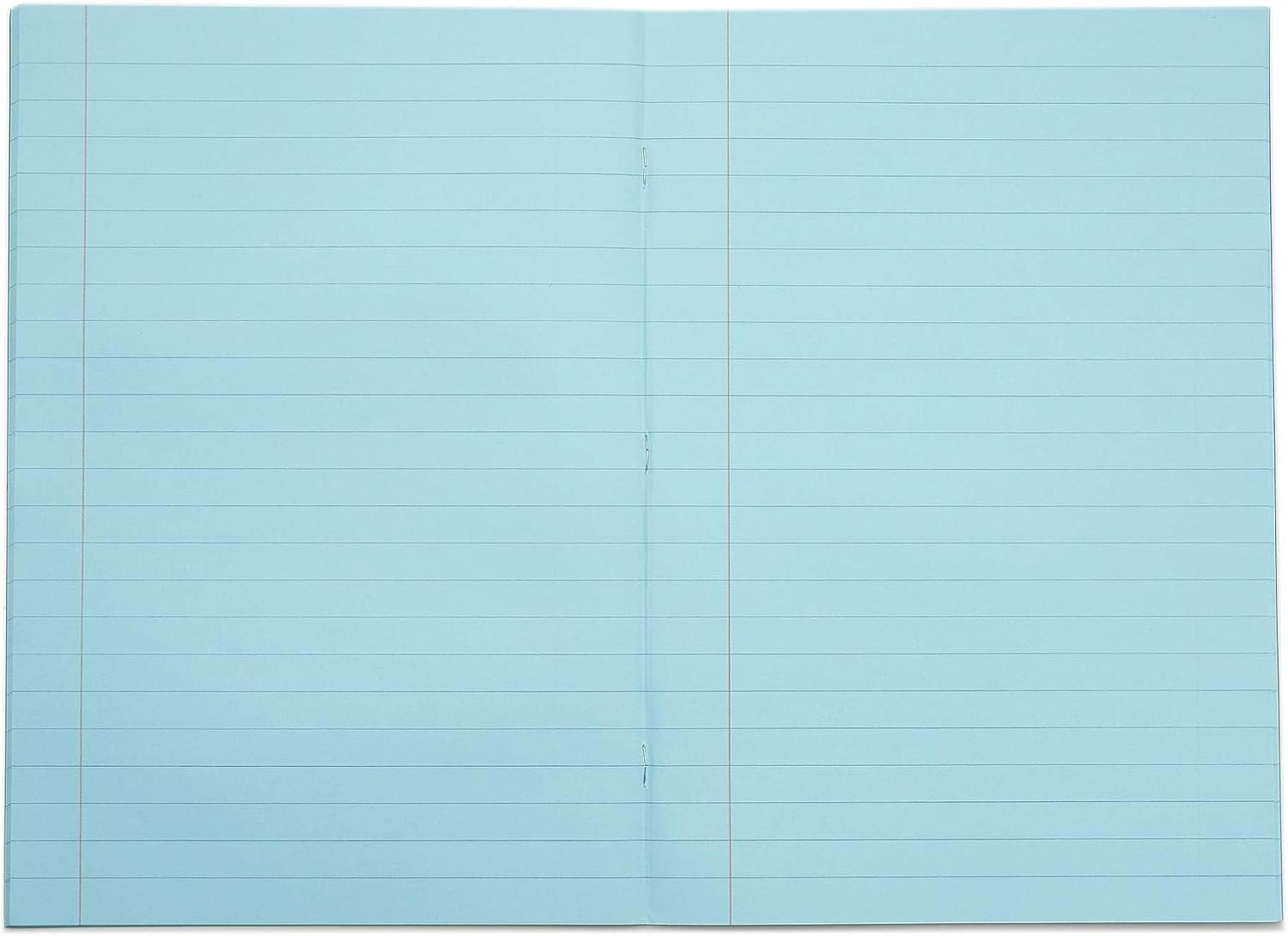 Rhino A4 Tinted Exercise Book, Light Blue Cover with Blue Coloured Paper, 10 Pack, 48 Page / 12mm Lined with Margin Dyslexia & SEN Notebook Aids & Resources