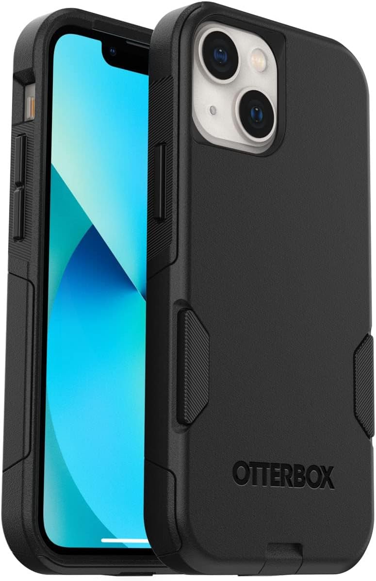 iPhone 13 mini & iPhone 12 mini Commuter Series Case - Black, Slim & Tough, Pocket-Friendly, with Port Protection