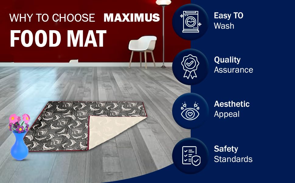 Image of Maximus Printed Bed Server Food Mat | Bedsheet Protector for Home | Food Mat for Bed | Waterproof and Washable Food Server Mat | Multipurpose Use 36 inchx36 inch