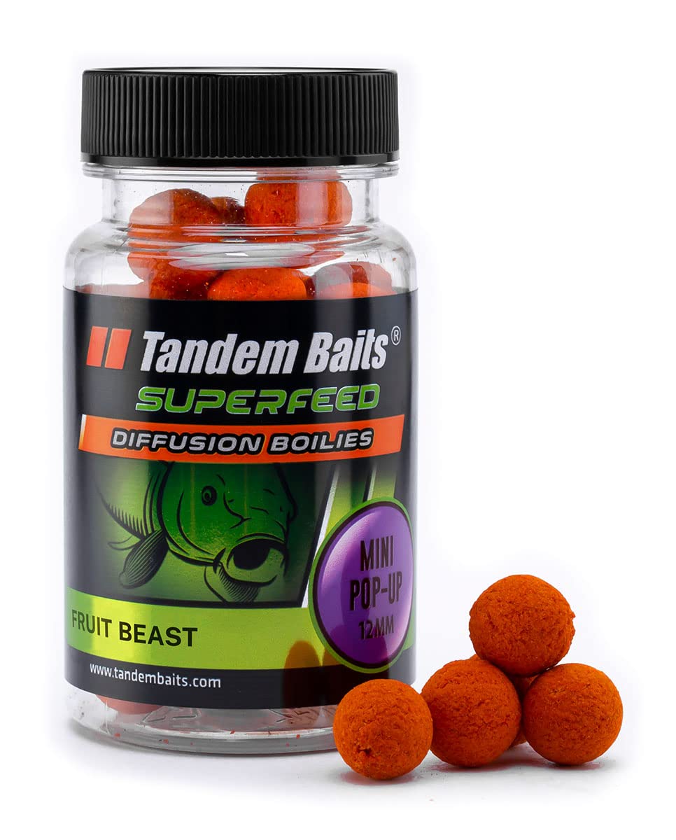 Tandem Baits SuperFeed Mini Diffusion Pop-Up Fruit Beast | Carp Fishing Hookbaits | Pop Ups Carp Fishing | Carp Fishing Bait | Carp Bait | Carp Fishing Accessories for Monster Fish 12mm 30g โ image 1