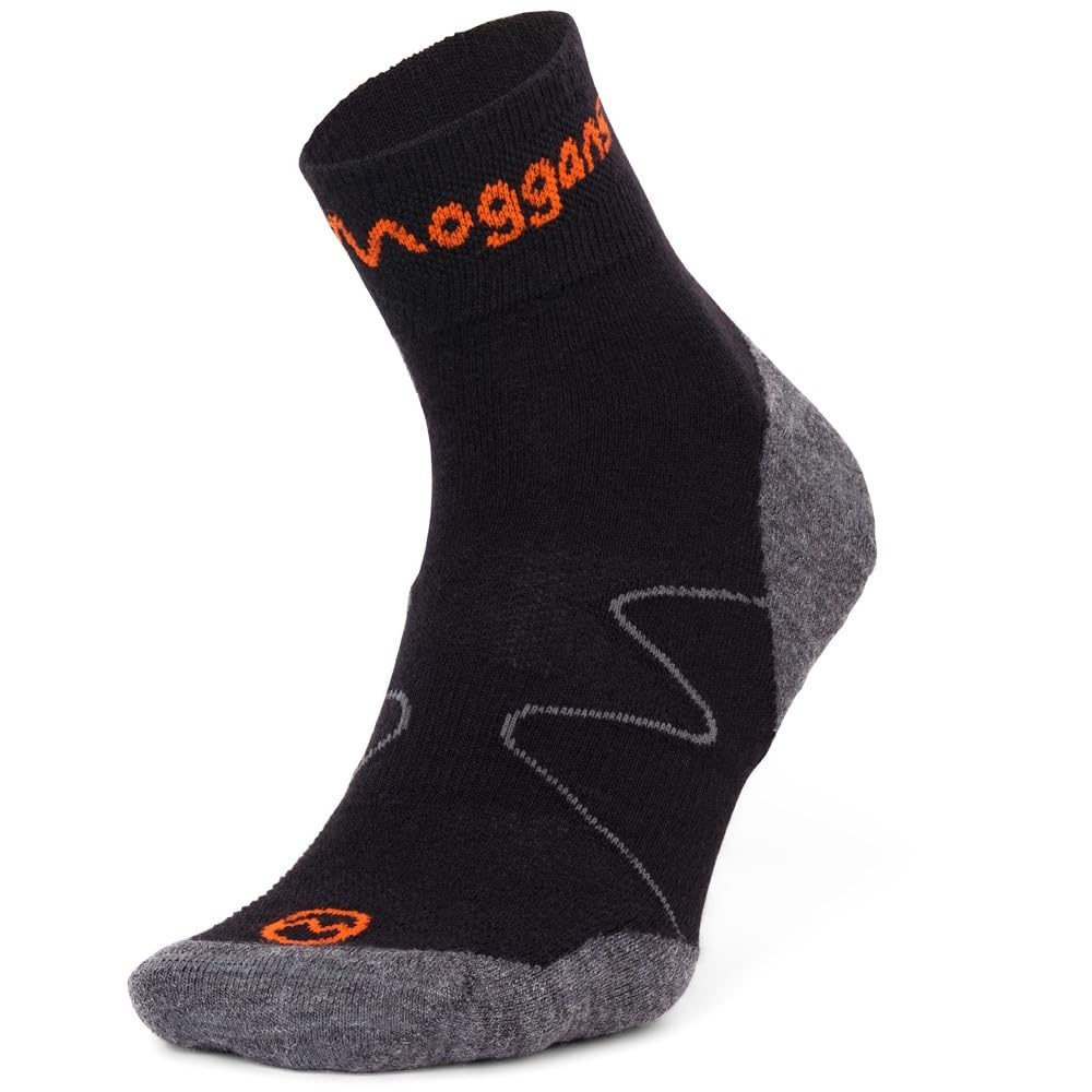 Moggans Unisex Black Lightweight Mulesing-Free Merino Wool Ankle Socks (Uk, Alpha, M, Regular, Regular, )