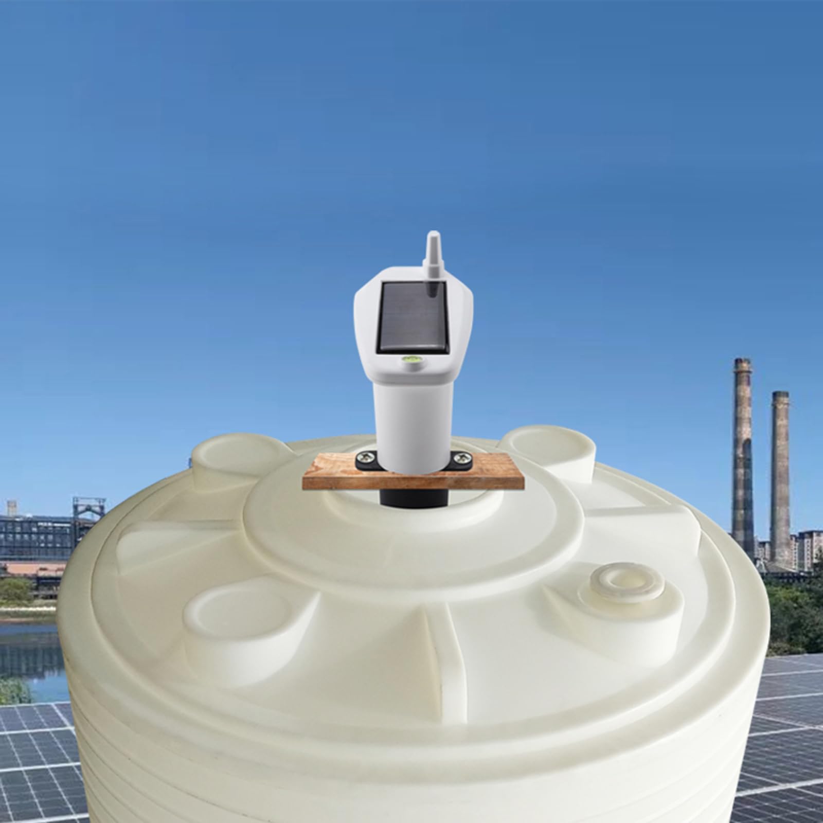 Water Meter Ultrasonic Water Depth Meter with Backlit Buzzer Digital Display Water Liquid Gauge Detector