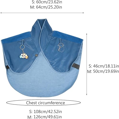 Miniatura 4 de Chal antiarañazos, protector de hombro antiarañazos, para excrementos de pájaros, chal con juguete de campana pequeña, para pájaros pequeños,