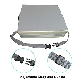 Sunmall Dining Chair Heightening Cushion Portable Dismountable Adjustable Highchair Booster for Baby Toddler Kids Infant Washable Thick Chair Seat Pad Mat Gray