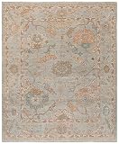 SAFAVIEH Area Rug 8x10 - Izmir Collection - Large - Grey & Rust, Hand-Knotted Wool & Viscose, Ideal for Living Room, Bedroom, Dining Room (IZM181F)