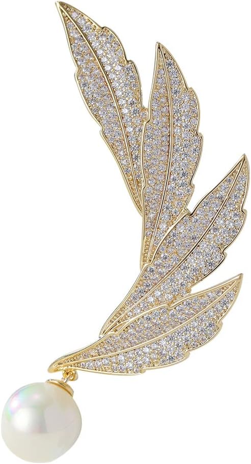 Pearl Brooch Broches Jewelry For Women Fashion Christmas Gifts Wife Mom Girlfriend, Anniversary Birthday Fine Jewelry Gifts for Her
