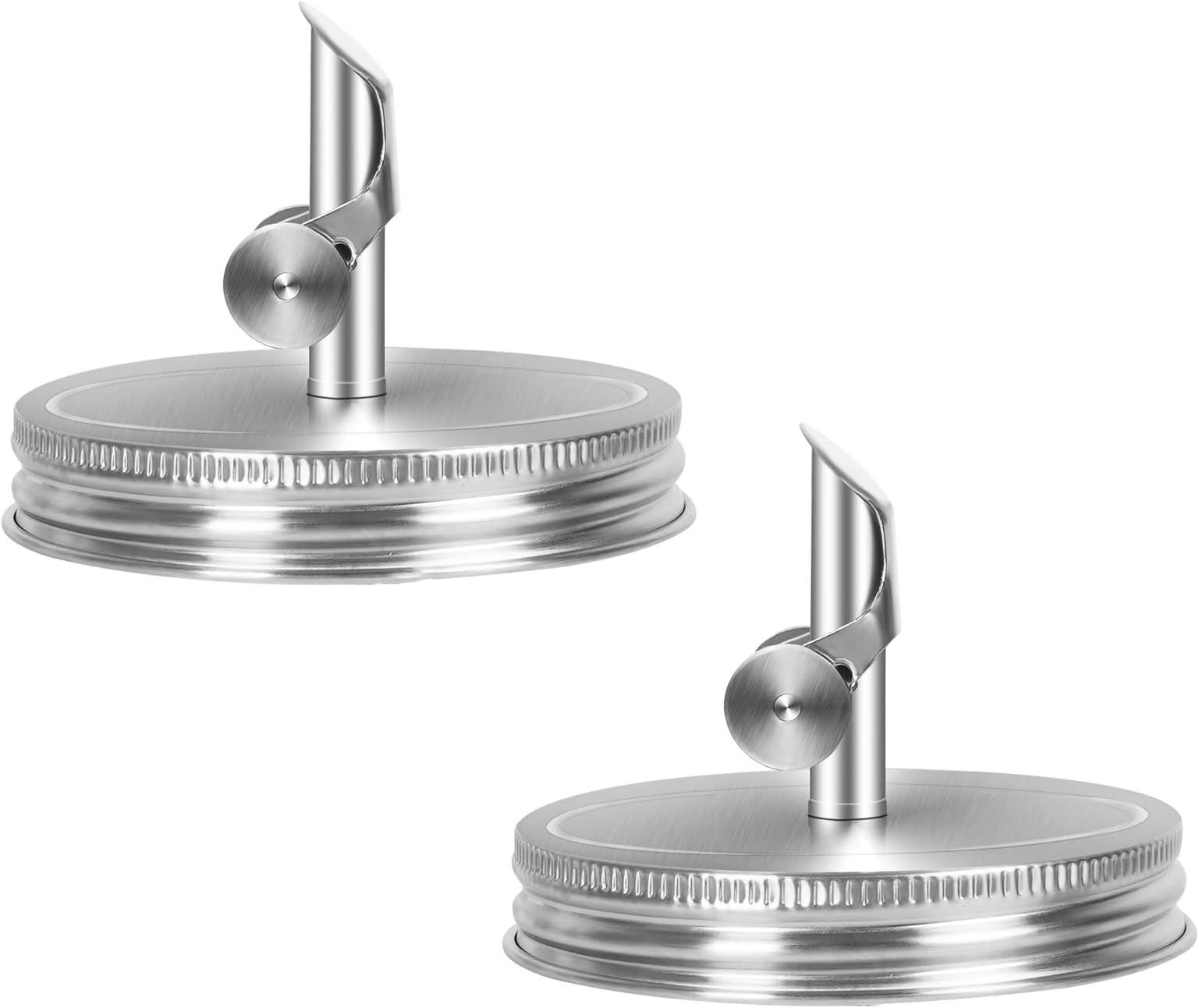 FyndraX 4Pcs Pour Spout Lids for Wide Mouth Mason Jars, Airtight, Leak-Proof, for Drinking, Salad Dressing