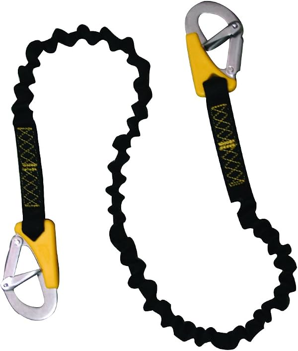 Lalizas Safety Line Life-Link, Protección contra Caídas, Elástico Doble, ISO 12401, Longitud 3-5.9'
