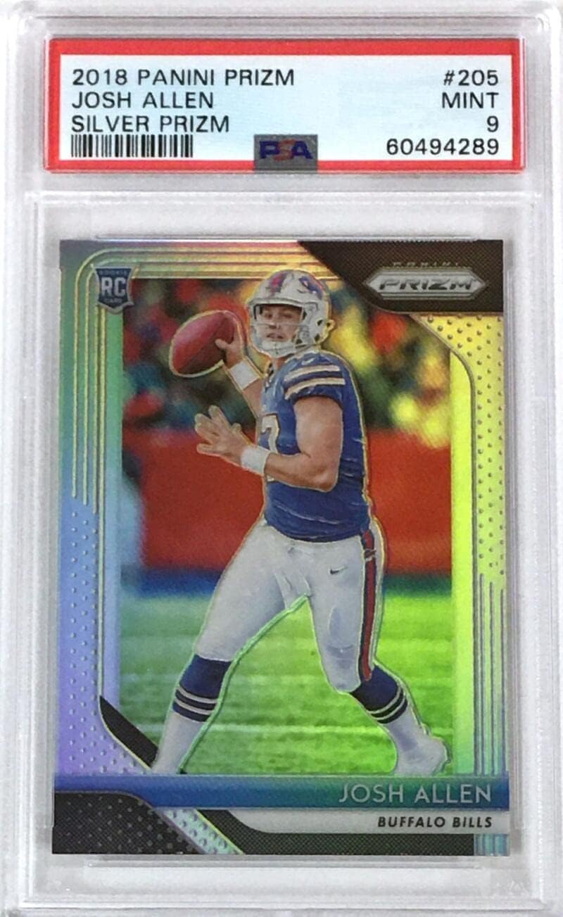 Josh Allen 2018 Panini Prizm Prizm Silver #205 PSA 9 MINT Bills Football NFL Rookie