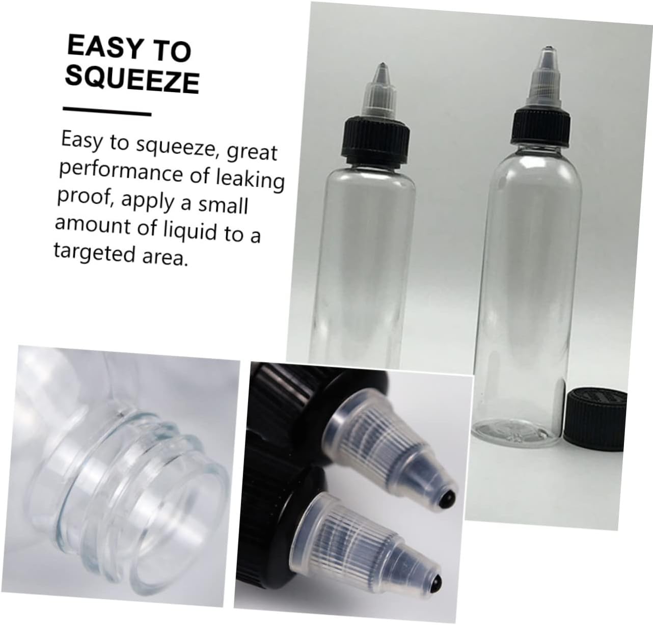20 Pack 120ml Plastic Hair Color Applicator Squeeze Bottles