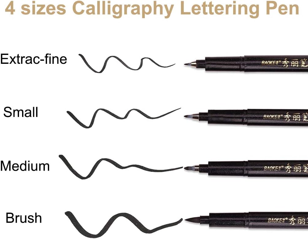 割引 レフィル 筆記用マーカー ペン レタリング用 4サイズ 黒インク カリグラフィーペン 手書きペン 筆記用ブラシペン 初心者用 カード作成 署名 イラスト デザイン アート描画 ブラック Refill 4 1 Rachelbaptista Com Br