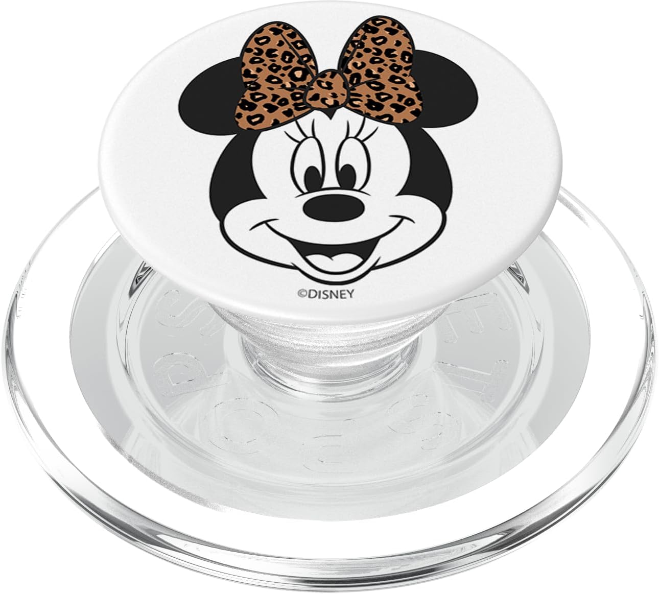 Disney Mickey and Friends Minnie Mouse Leopard Bow Big Face PopSockets PopGrip for MagSafe