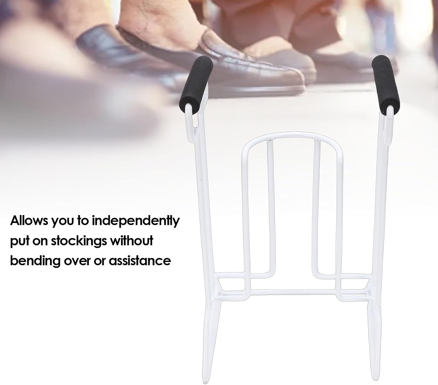 Fabater Stocking Donner Sock Aid Tool, Compression Sock Aid Device, Helper Tool with Soft Rubber Grip for Easy Putting on Socks, Fits Calf Circumference 16 Inches