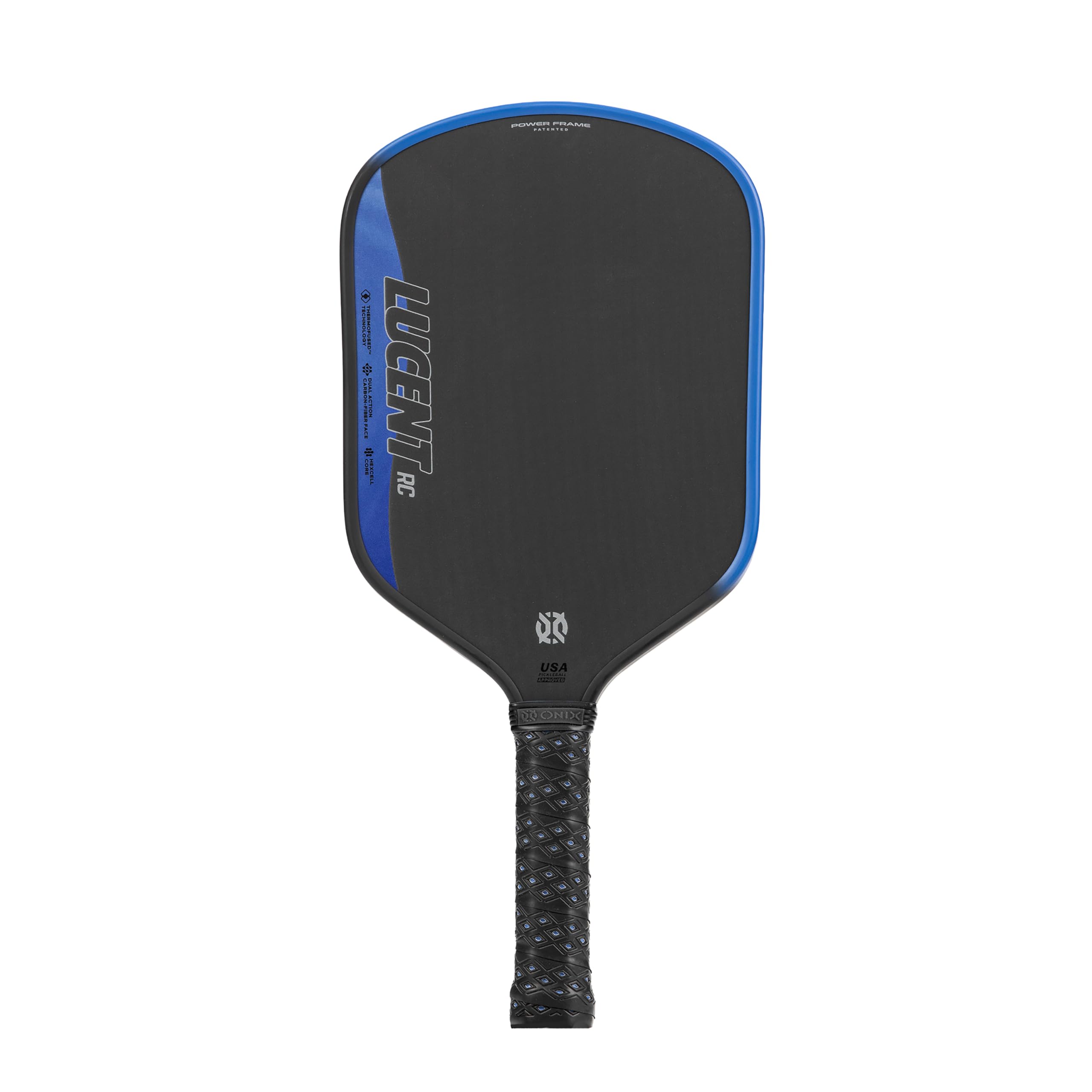 Onix Lucent Pickleball Paddle, Composite and Raw Carbon Fiber Face Options | with Elongated Shape, Honeycomb Core, & Tennis-Style Pickleball Paddle Grip