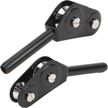 Keenso Double Pulley Block, Fishing Rod Tip Guide Roller Tip Top, Alloy Pulley Rustproof and Removable Sea Boat Fishing Trolling Tackle for All Kinds of Fishing Rod