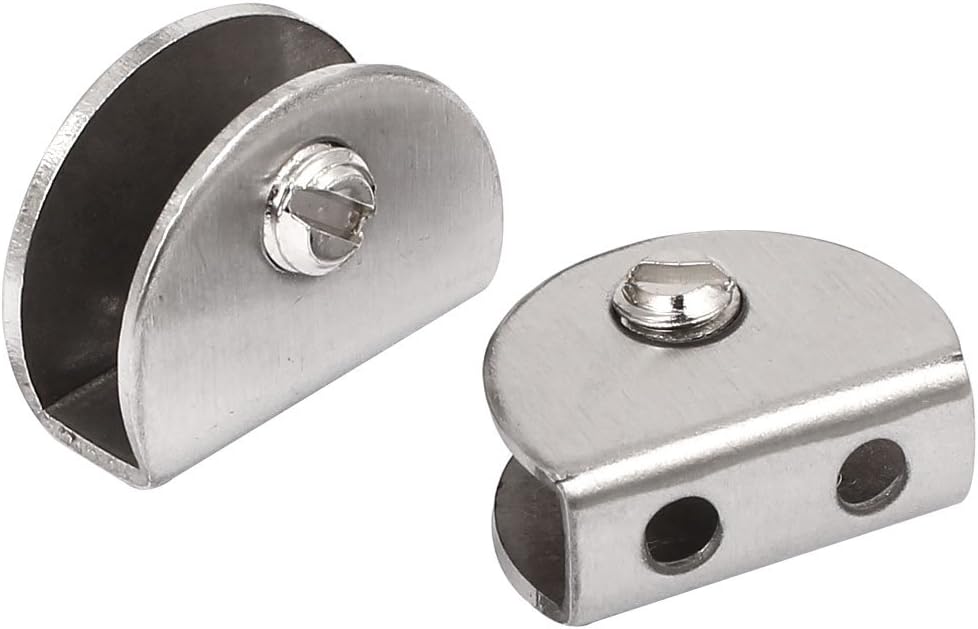 8mm-10mm Thick Fall Protection Half Round Shaped Glass Clip Clamp Holder Safety Clips 28x21x12mm 40pcs