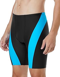 Runhit Men's Swim Jammers Competitive Swim Racing Team Swimsuit Quick Dry Athletic Swimming Shorts UPF 50+