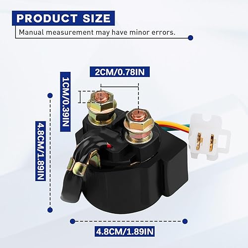 Miniatura 2 de Relé solenoide de arranque para Yamaha YFM350 Warrior 350 1987-2004 Big Bear 350 1987-1999 Moto-4 350 1985-1989 Wolverine 350 1996-2005