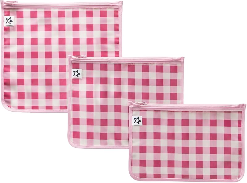 Tiny Twinkle Kit com 3 necessaires organizadoras para viagem com frente transparente