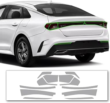Pre-Cut Taillight & Reflector Tint Kit Compatible with Kia K5 2021-2022 | Precision Cut Stretchable PPF Vinyl Overlay Cover Wrap Light Smoke