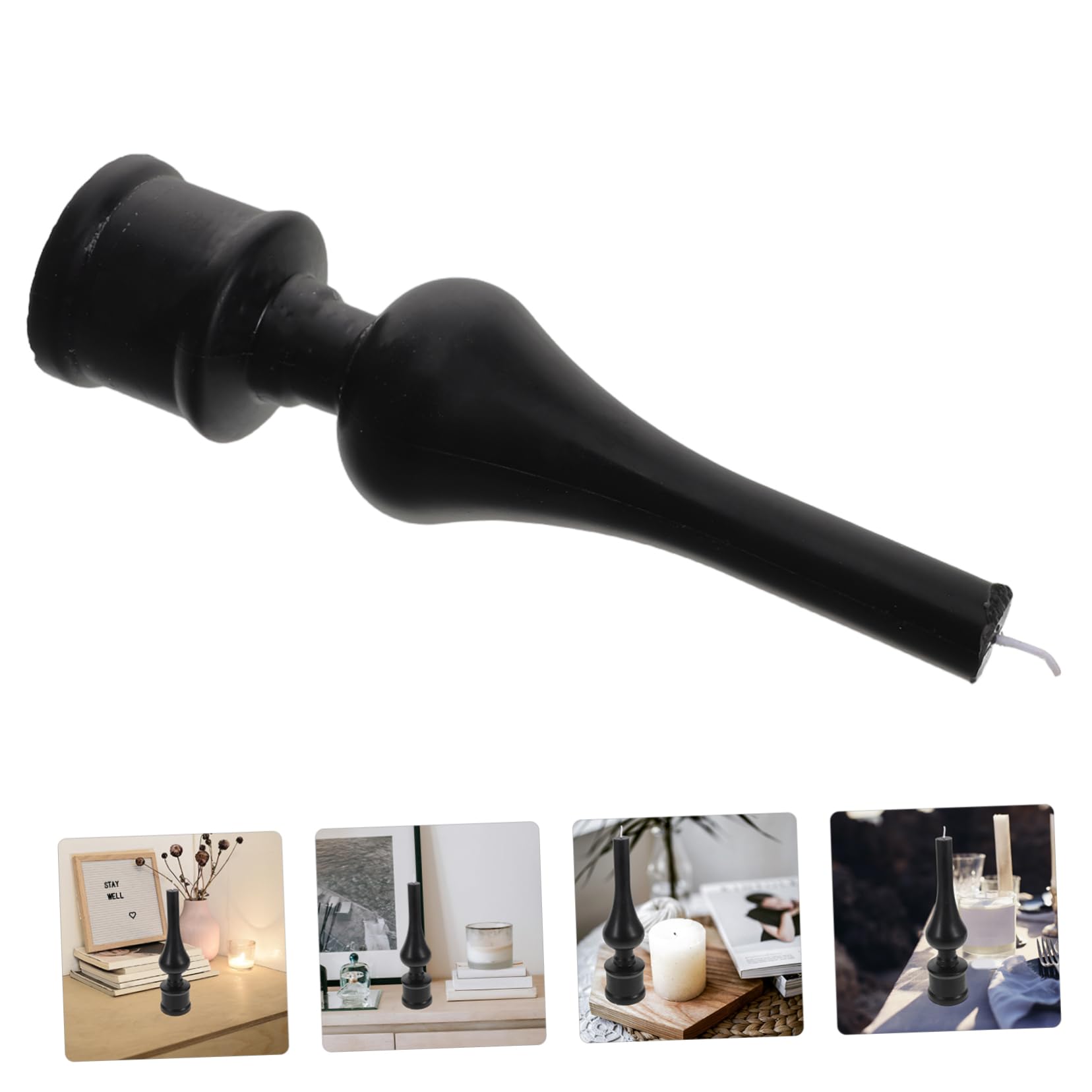 Zerodeko Candele di Preghiera Nere per Cerimonie Religiose, Lunga Durata di Combustione e Atmosfera Sacra, per Decorazione da Tavolo