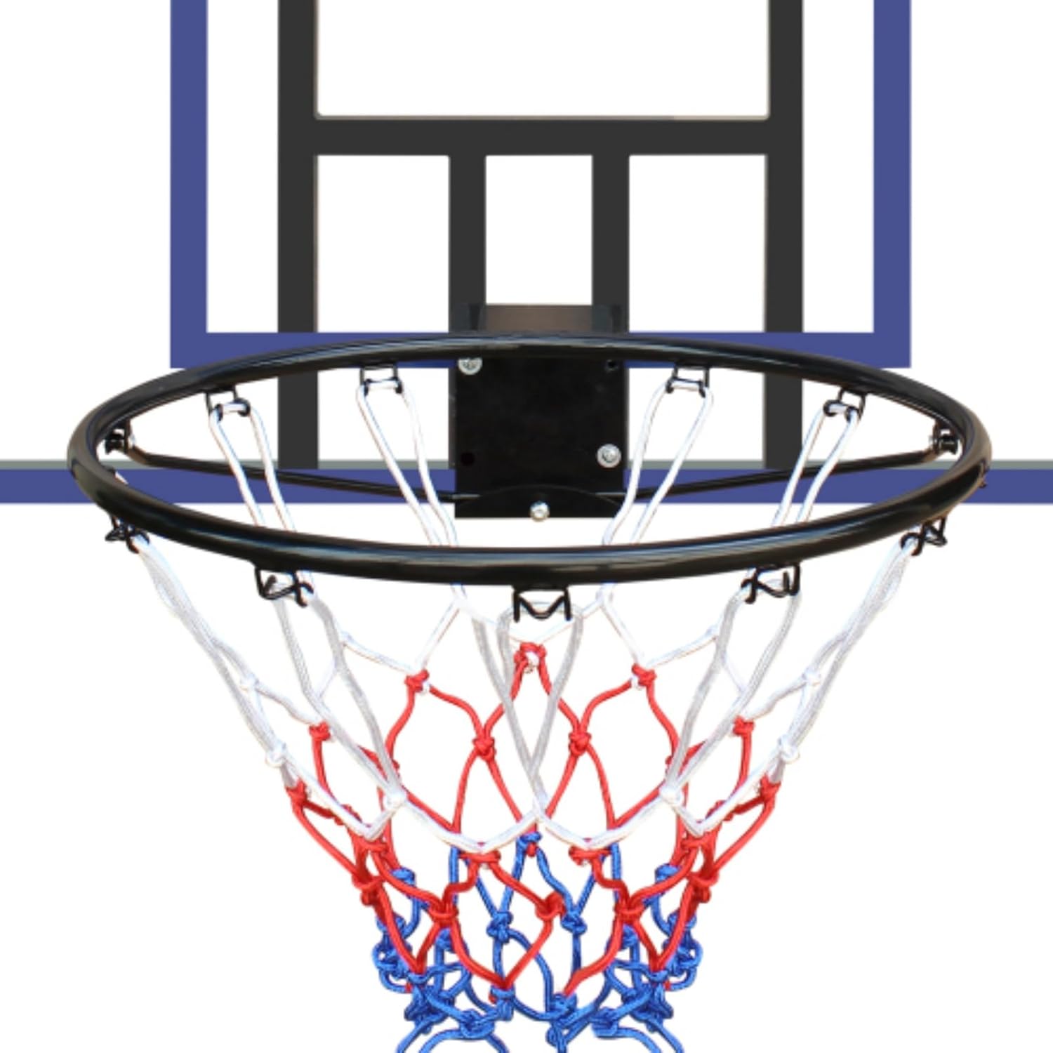Wall-Mounted Basketball Stand, Basketball Hoop, 45 X 29-inch Shatterproof Back, Folding Hoop, Durable Hoop and All-Weather Mesh, Suitable for Indoor and Outdoor Use