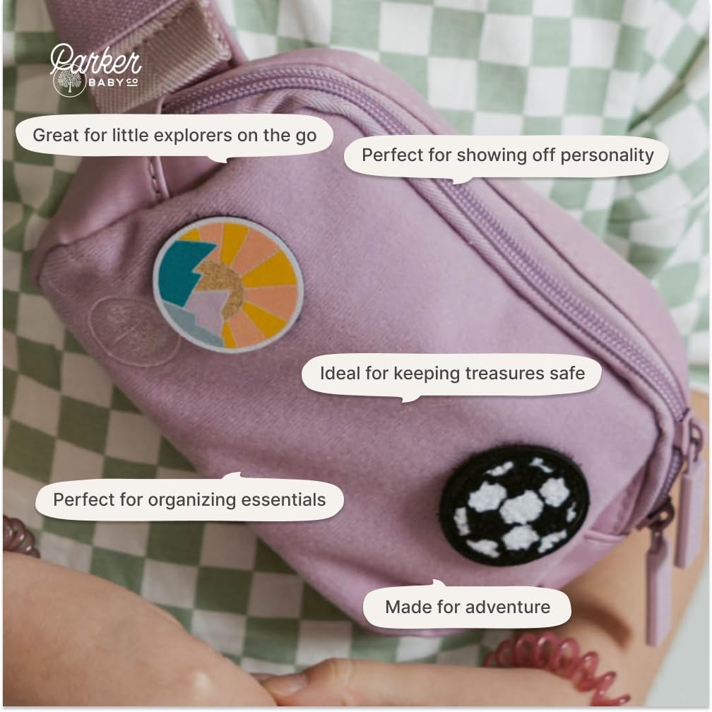 Parker Kids Co. Kids Belt Bag, Fanny Pack or Kids Crossbody Bag: Lilac image 5