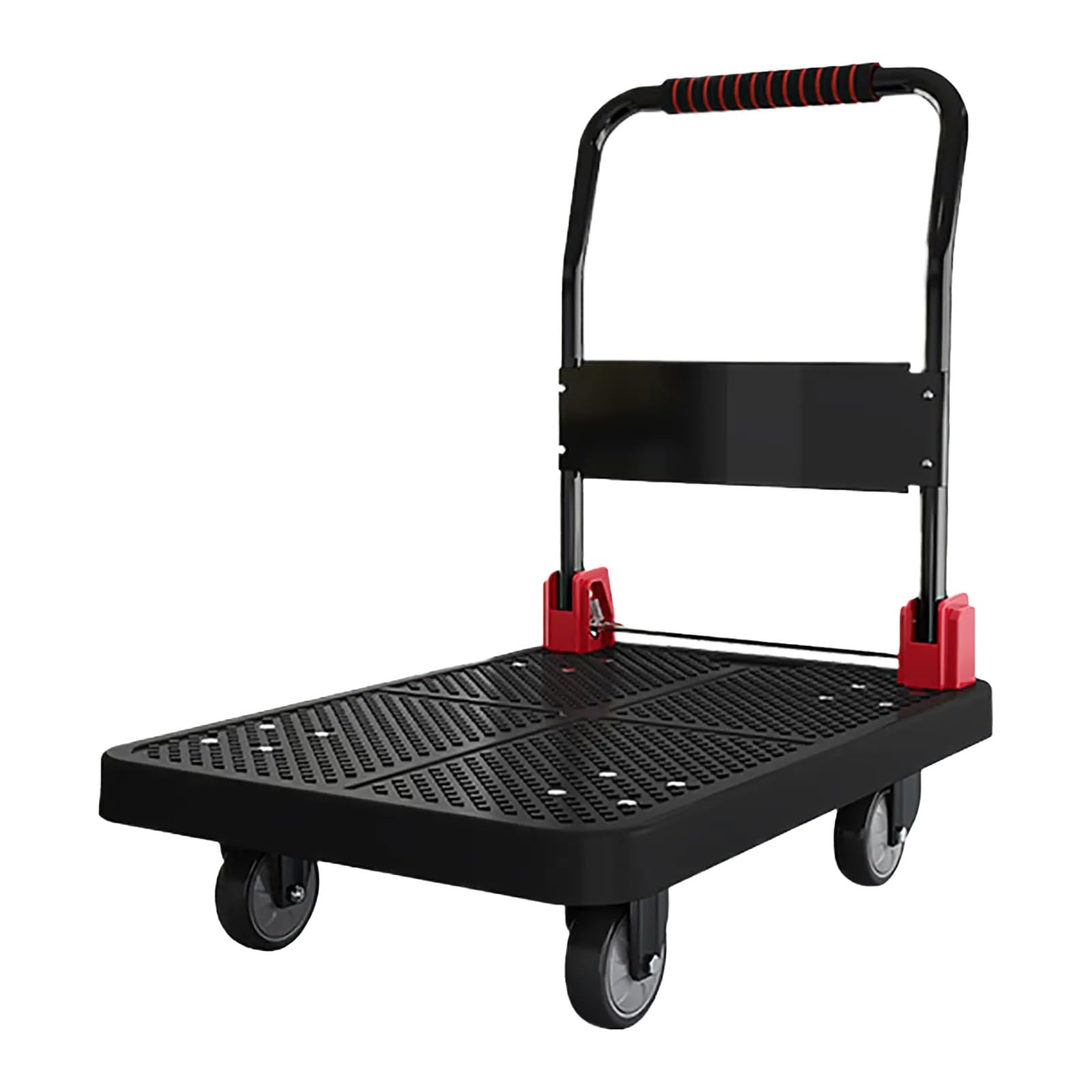 LKLNKVL Handcart, Load Capacity 500kg/1100lbs, Save Space, Suitable for Gardens, Warehouses and Yards(Black,Large)