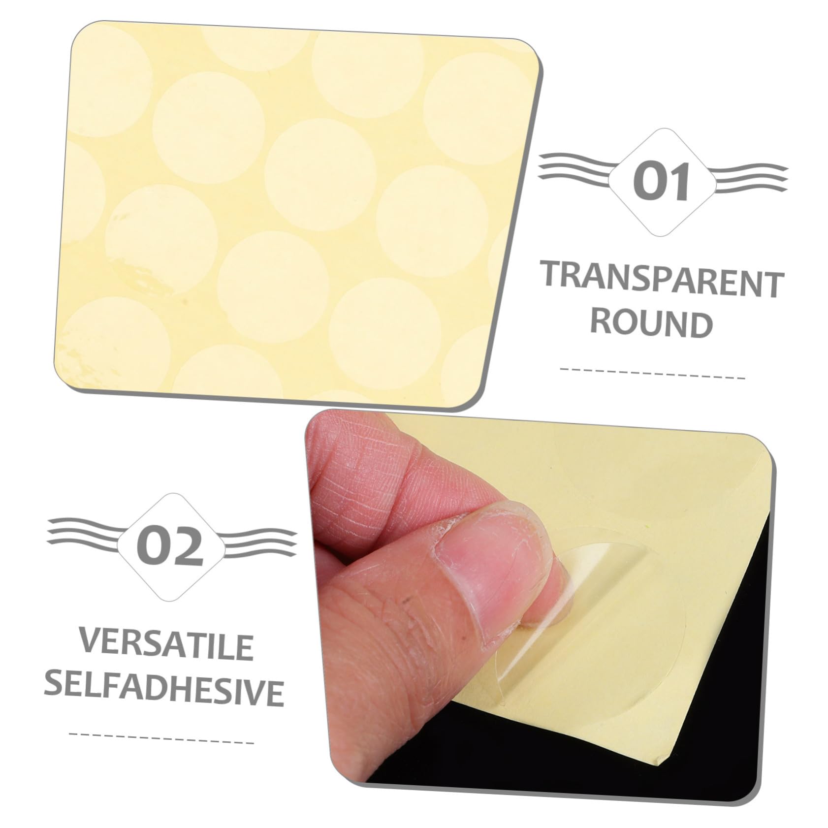 84 Hojas De Pegatinas Redondas Transparentes Para Sellar Pegatinas Redondas Transparentes Para Embalaje Etiquetas Circulares