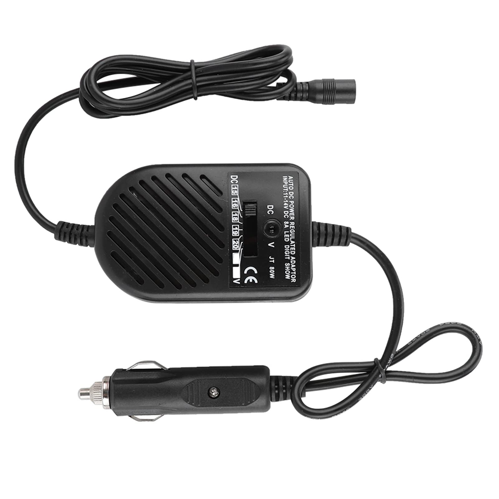 Caricabatteria Auto CC 80W, Adattatore Alimentazione 15-24V Per Laptop Notebook, Basso Ripple Protezione Sovraccarico