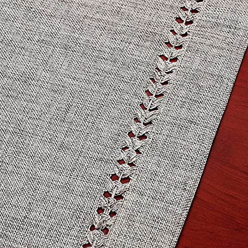 Elvedo Grey Table Runner Dresser Runners Washable Cotton Linen Table Runners For Coffee Table Dining Room Table Bedroom Party Holiday #TOP5