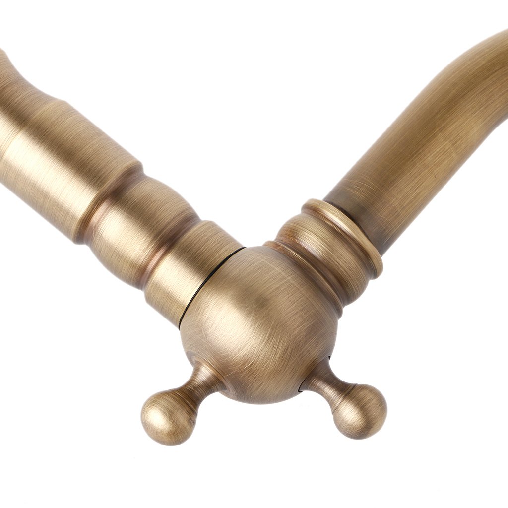 Lmprovement Antique Brass Kitchen Faucet 360 Swivel Bathroom Basin Sink Mixer