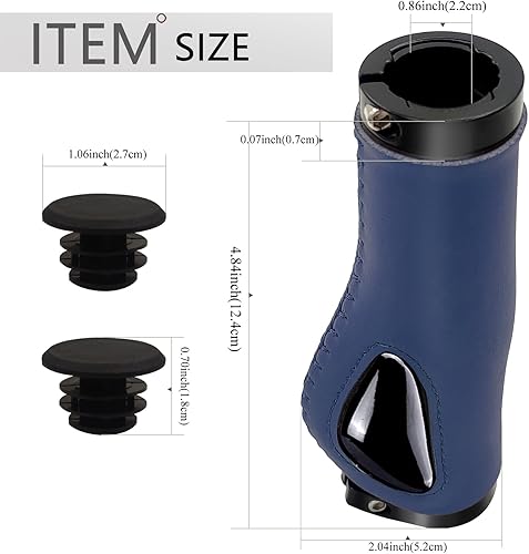 Miniatura 2 de Empuñaduras de manillar de bicicleta, diseño ergonómico opcional, doble bloqueo de aluminio, empuñaduras de bicicleta de montaña, MTB BMX Downhill