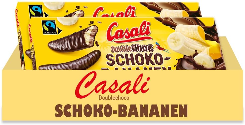 Original Casali Chocolate Bananas - Irresistible Delight, (2 x300g - Perfect Blend of Ripe Bananas and Velvety Chocolate