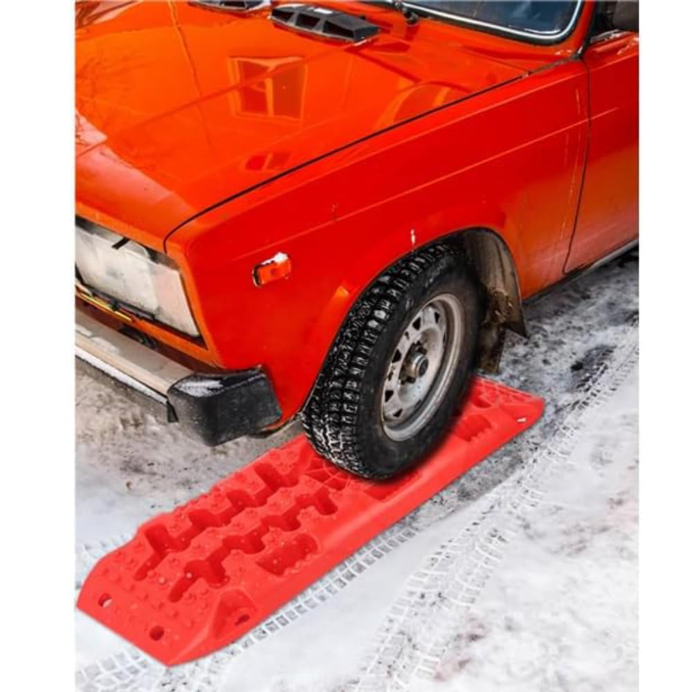 NEWFUN Tablas de Tracción Todoterreno,2 Unidades de Placas de Arena Todoterreno,10 T, Apto para Vehículos Todoterreno, Autocaravanas, Turismos, Camiones, Coches Negros, (107 x 31 x 7 cm)